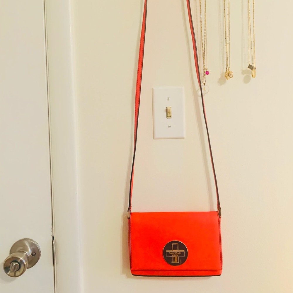 Small Orange Kate Spade Crossbody Purse